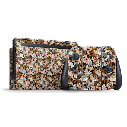 Looney Tunes Taz Super Sized Pattern Nintendo Skins